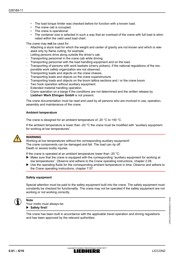 Liebherr LICCON 2 LTM 1130-5.1 Crane Radio Remote Control Operators Manual - Image 8
