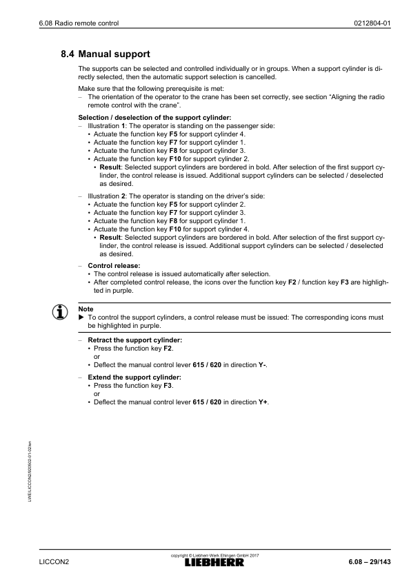 Liebherr LICCON 2 LTM 1130-5.1 Crane Radio Remote Control Operators Manual - Image 13