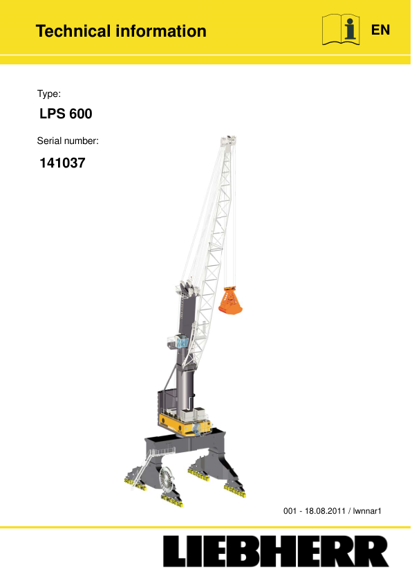 Liebherr LPS 600 Crane Service Training Manual SN 141037 - Image 2