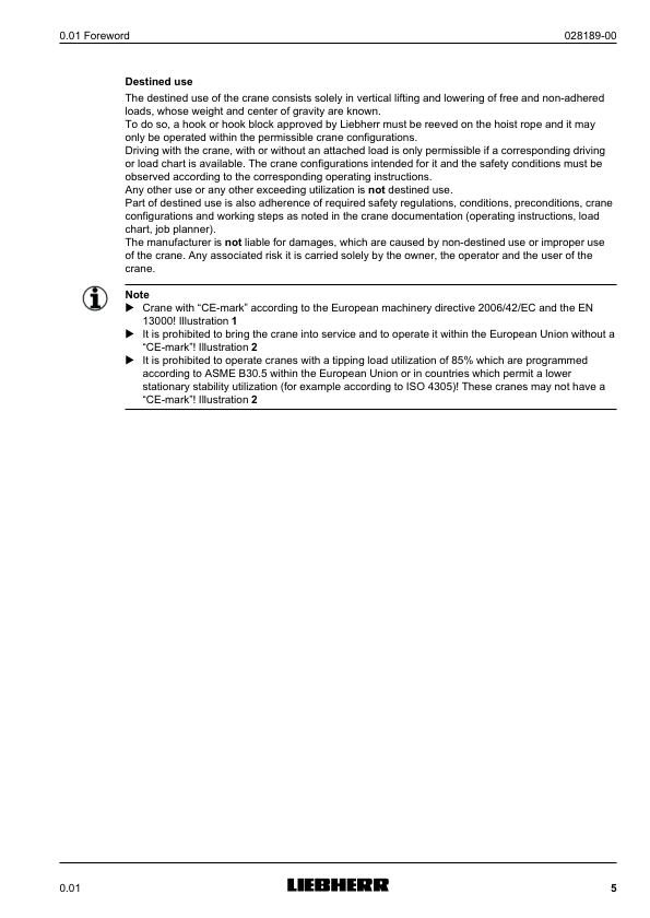 Liebherr LR 1350-1 Crawler Crane Operators Manual - Image 6