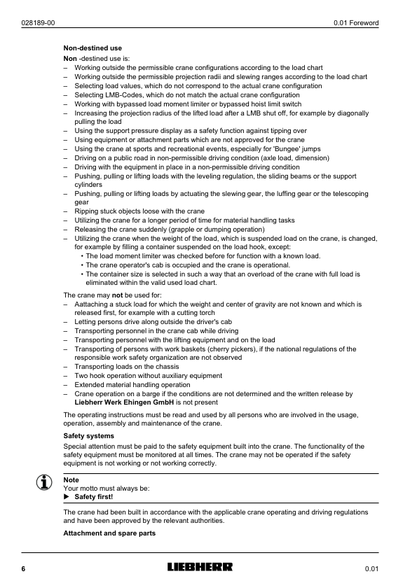 Liebherr LR 1350-1 Crawler Crane Operators Manual - Image 7