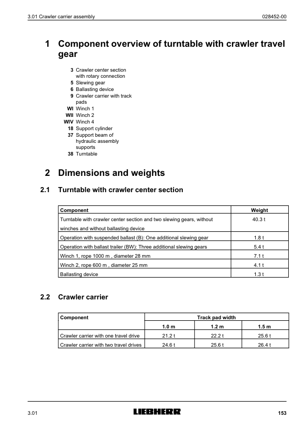 Liebherr LR 1350-1 Crawler Crane Operators Manual - Image 12