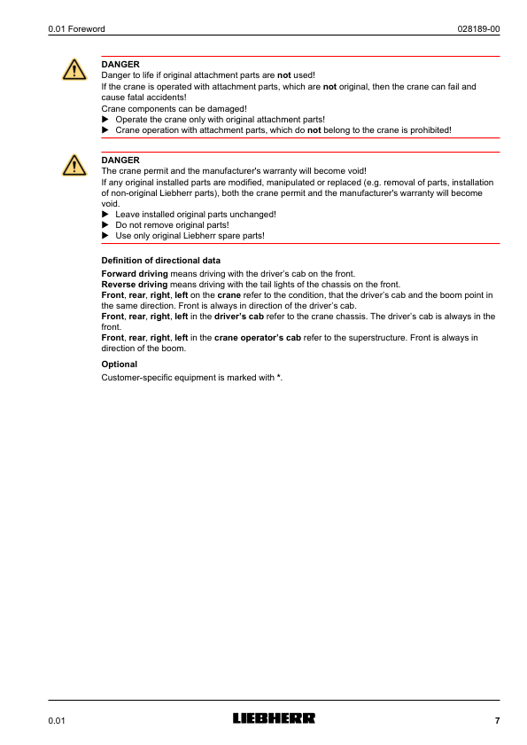 Liebherr LR 1350-1 Crawler Crane Operators Manual - Image 8