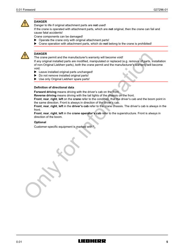 Liebherr LR 1600-2 Crane Operators Manual - Image 6