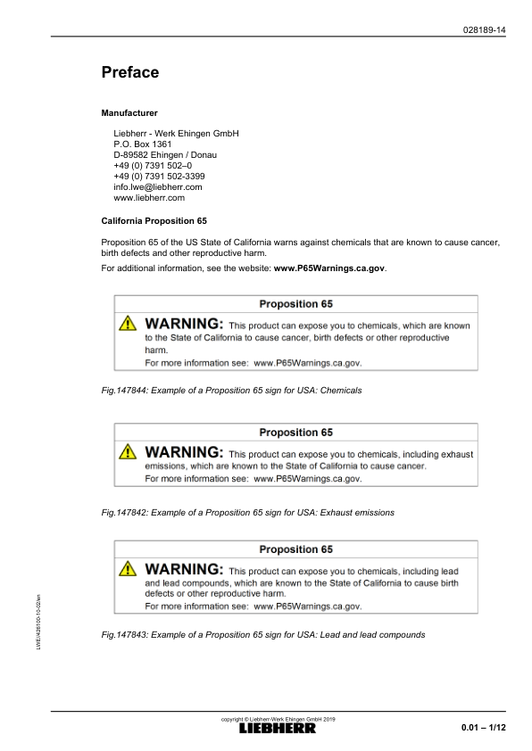 Liebherr LR 1750S Crane Load Chart Operators Manual SN 074726 - Image 7