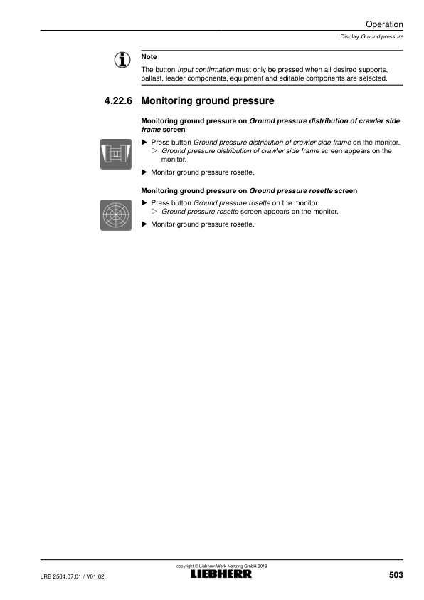 Liebherr LRB 355.1 Crane Operators Manual SN 111682 - Image 18