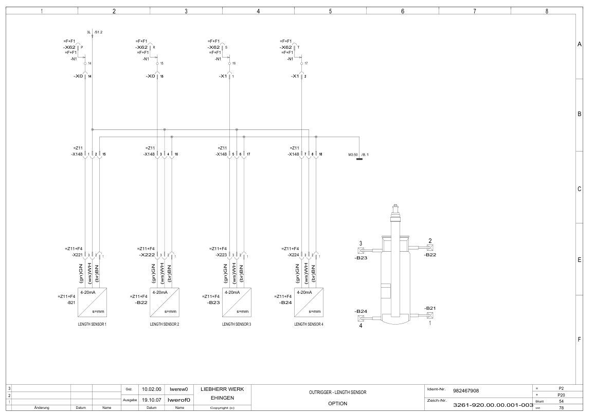 Liebherr LT 1120-1 Crane Electrical Schematics Service Manual - Image 7