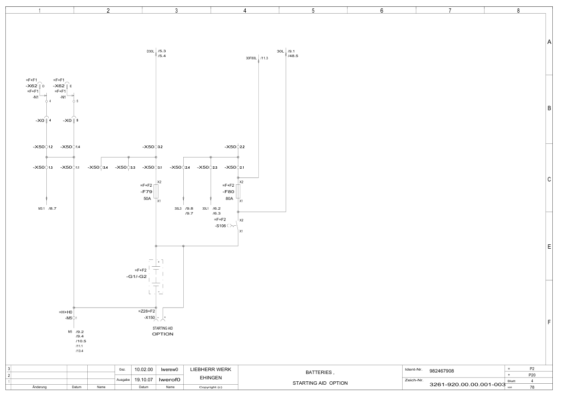 Liebherr LT 1120-1 Crane Electrical Schematics Service Manual - Image 5