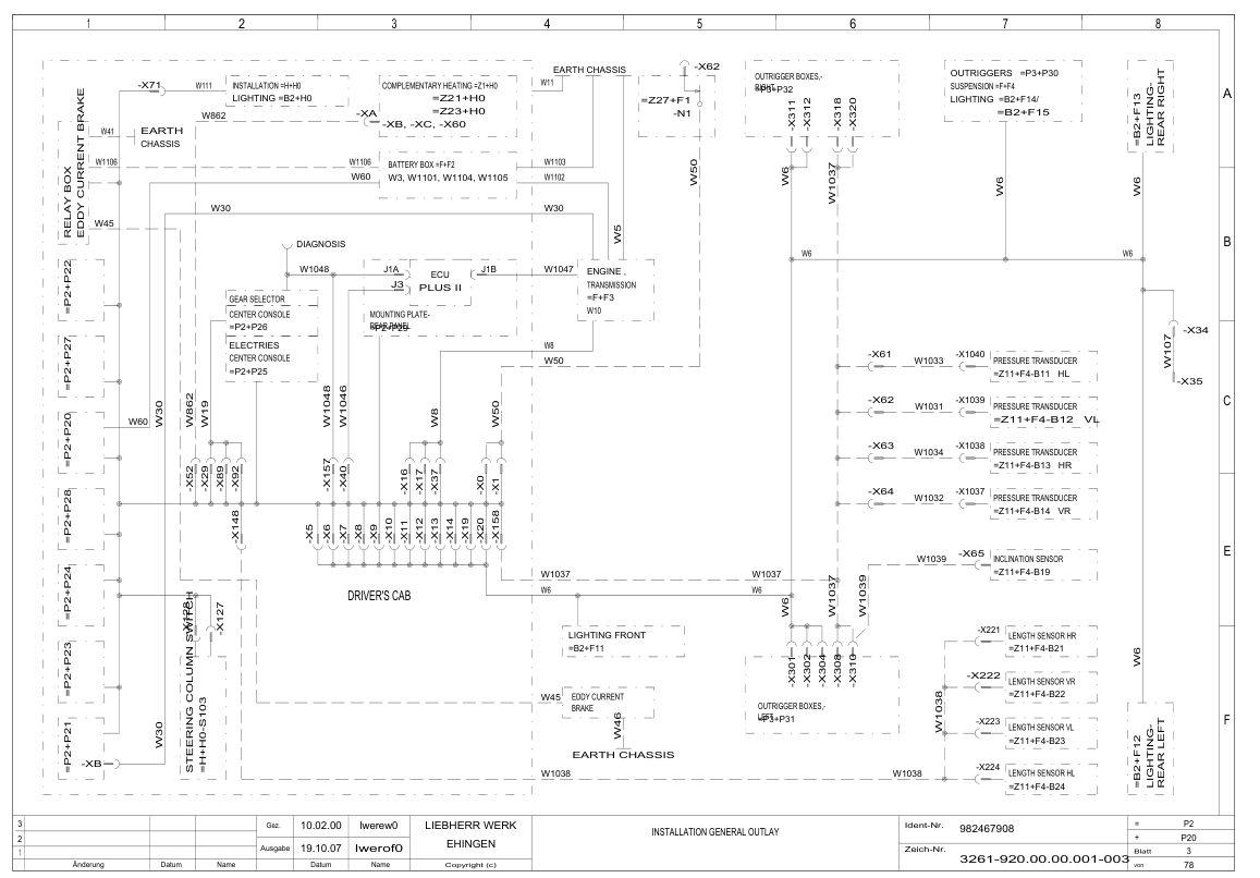 Liebherr LT 1120-1 Crane Electrical Schematics Service Manual - Image 4