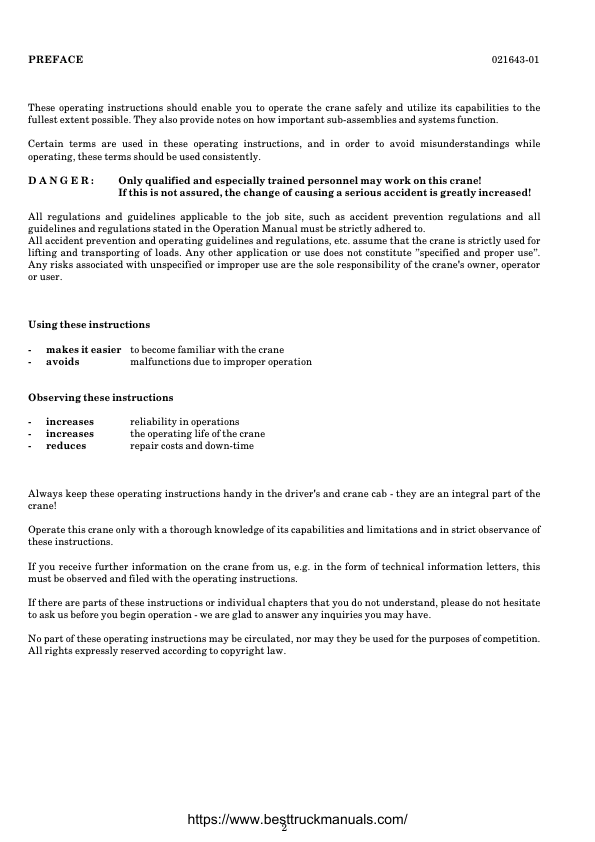 Liebherr LTM 1030-1 080 Series Crane Operators Manual - Image 4