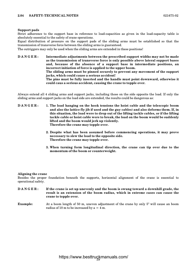 Liebherr LTM 1030-1 080 Series Crane Operators Manual - Image 14