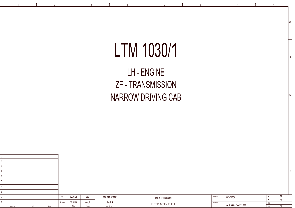 Liebherr LTM 1030-1 Crane Electrical Schematics Service Manual - Image 2