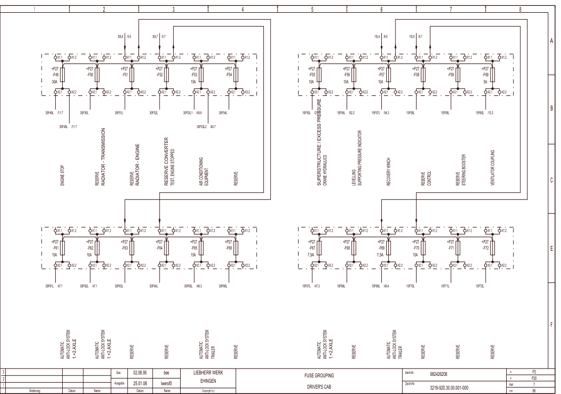 Liebherr LTM 1030-1 Crane Electrical Schematics Service Manual - Image 7
