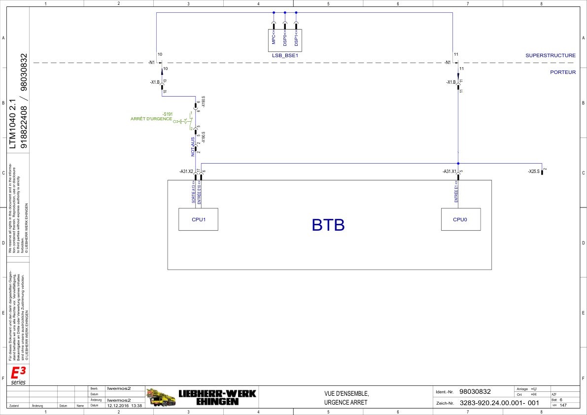 Liebherr LTM 1030 1040 2.1 Crane Electrical Schematics Service Manual - Image 8