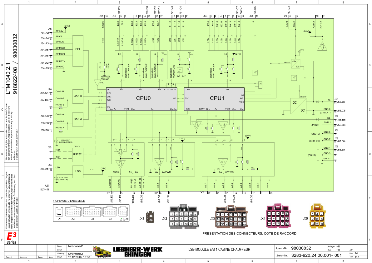 Liebherr LTM 1030 1040 2.1 Crane Electrical Schematics Service Manual - Image 12