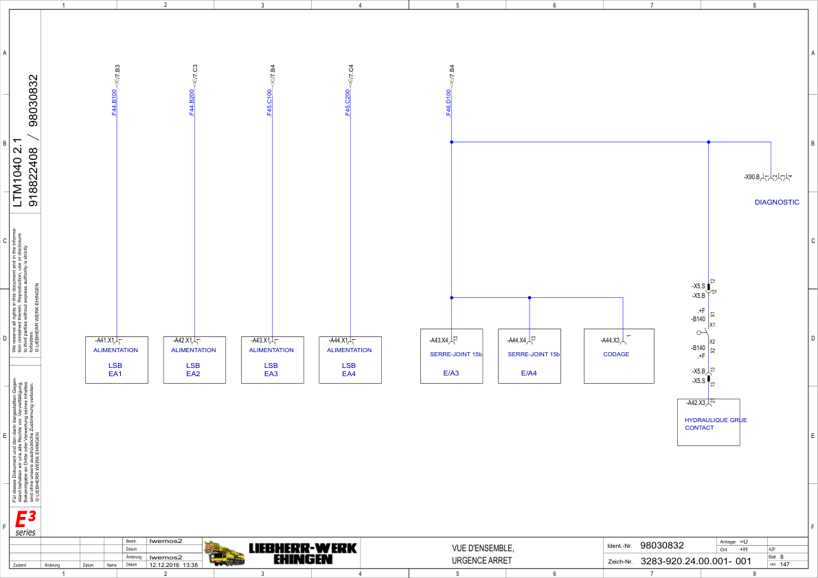 Liebherr LTM 1030 1040 2.1 Crane Electrical Schematics Service Manual - Image 10
