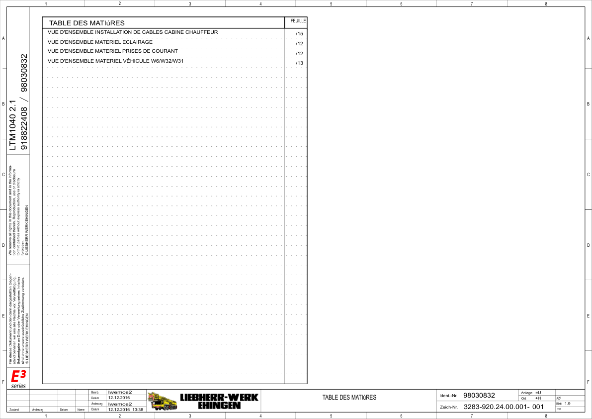 Liebherr LTM 1030 1040 2.1 Crane Electrical Schematics Service Manual - Image 6