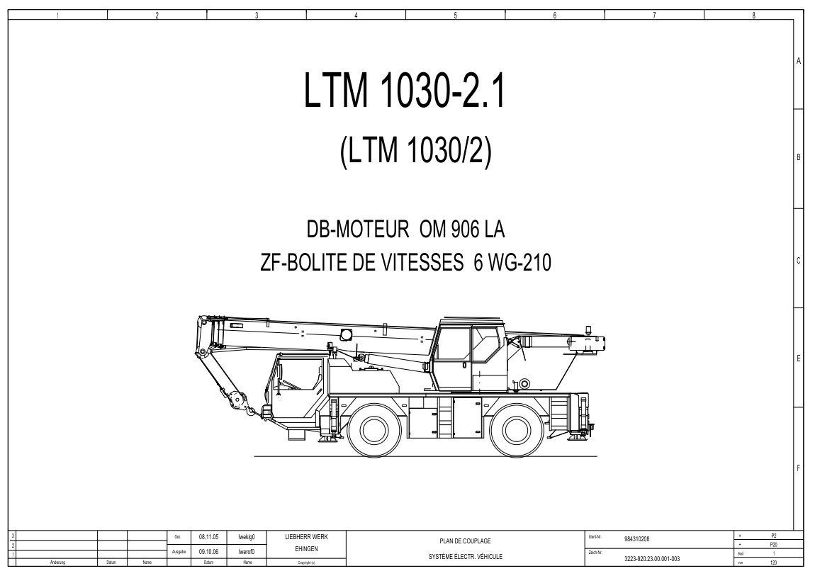 Liebherr LTM 1030 2.1 Crane Electrical Schematics Service Manual - Image 2