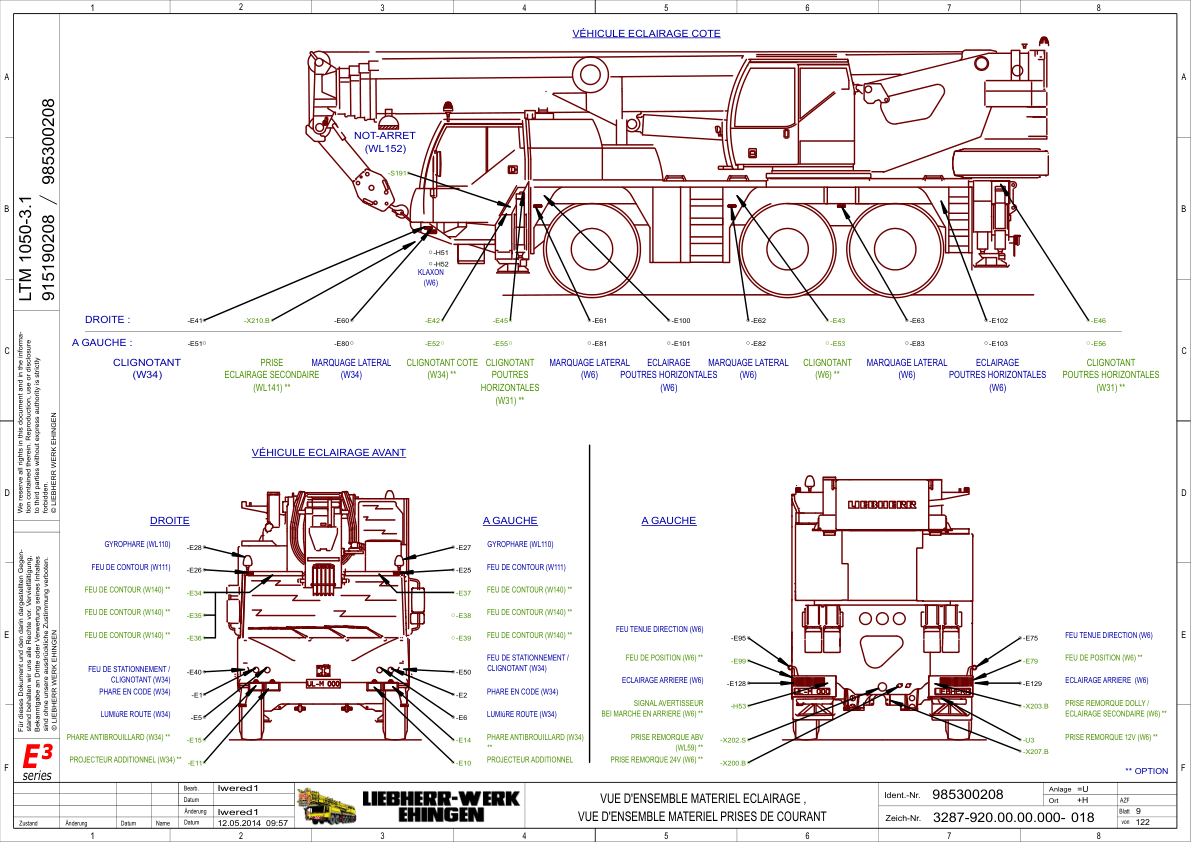 Liebherr LTM 1050 3.1 Crane Electrical Schematics Service Manual - Image 11
