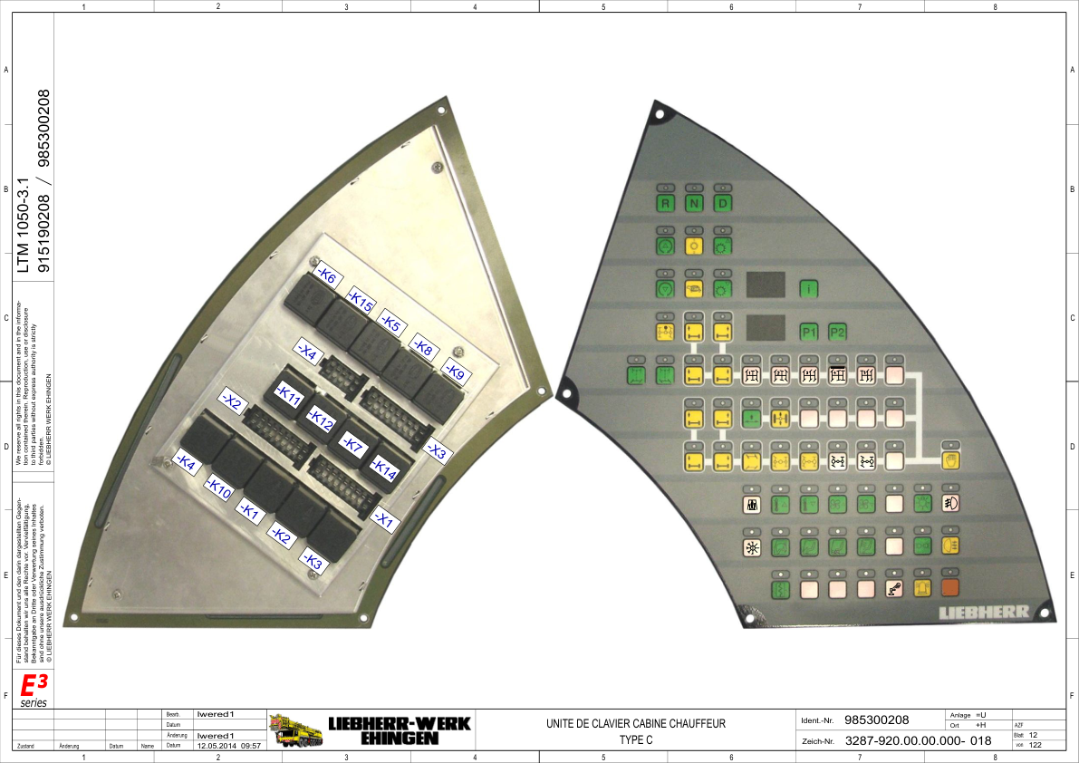 Liebherr LTM 1050 3.1 Crane Electrical Schematics Service Manual - Image 3