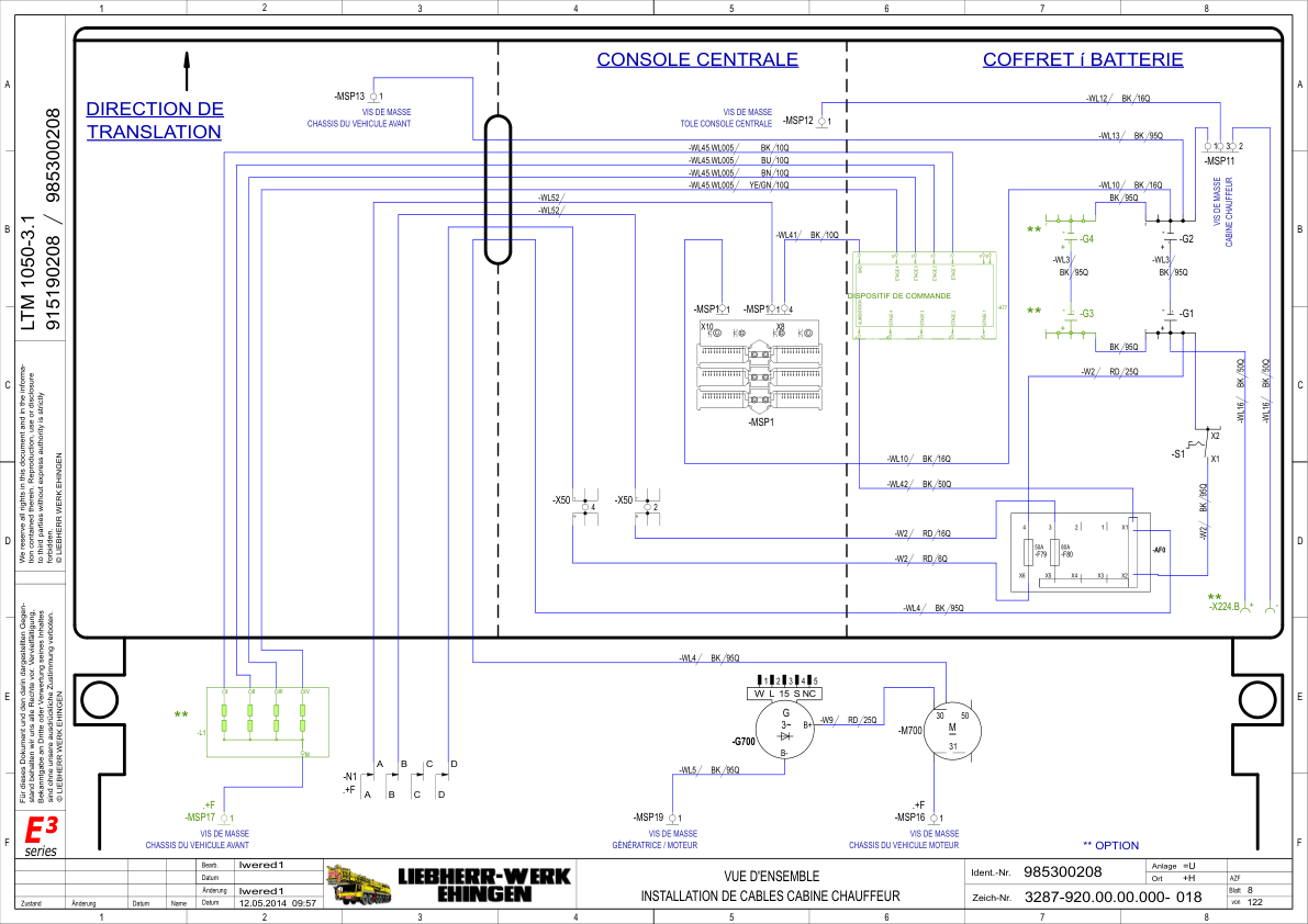 Liebherr LTM 1050 3.1 Crane Electrical Schematics Service Manual - Image 10