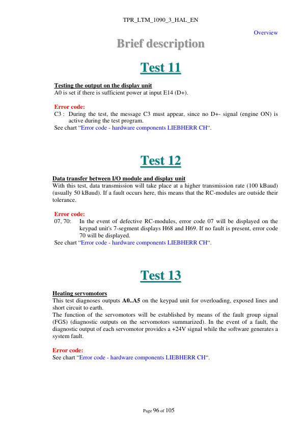 Liebherr LTM 1090-3 Crane Test Program Chassis Operators Manual - Image 17