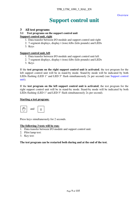Liebherr LTM 1090-3 Crane Test Program Chassis Operators Manual - Image 13