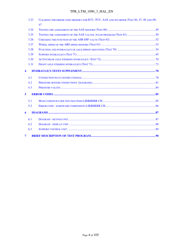 Liebherr LTM 1090-3 Crane Test Program Chassis Operators Manual - Image 8
