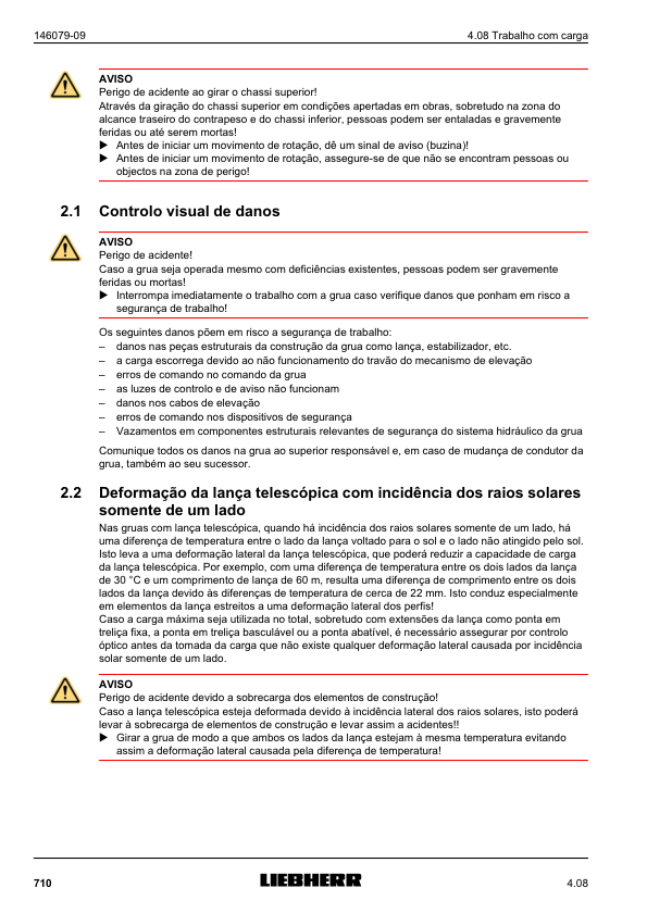 Liebherr LTM 1090-4.1 Crane Operators Manual PT v20700-01-14 - Image 15