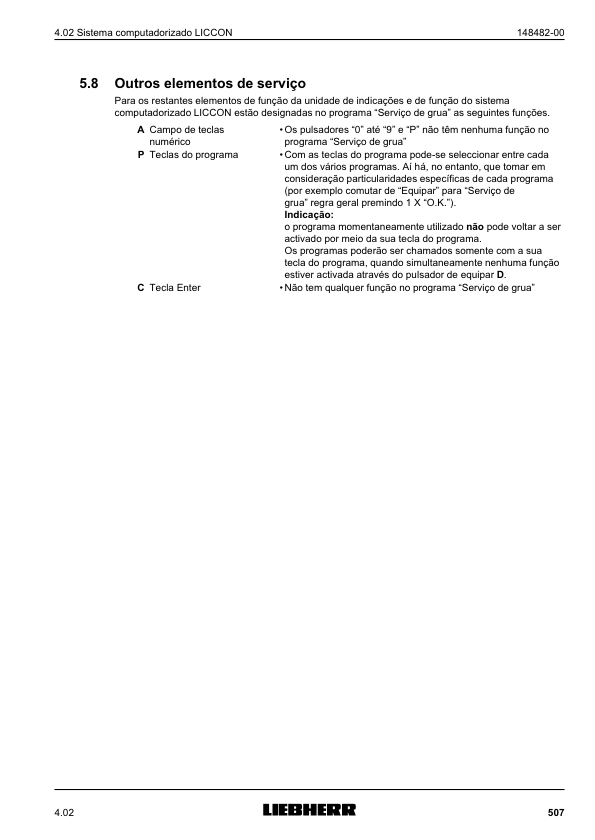 Liebherr LTM 1090-4.1 Crane Operators Manual PT v20700-01-14 - Image 12
