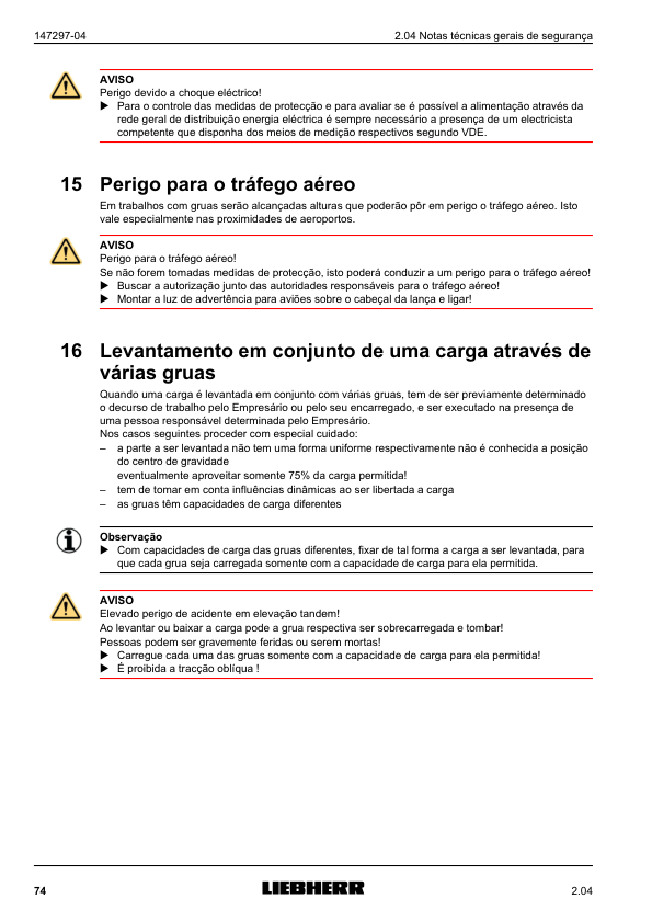 Liebherr LTM 1100-4.2 Crane Operators Manual PT - Image 14