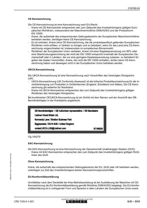 Liebherr LTM 1120 4.1 Crane Operators Manual DE - Image 7