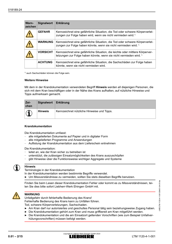 Liebherr LTM 1120 4.1 Crane Operators Manual DE - Image 4