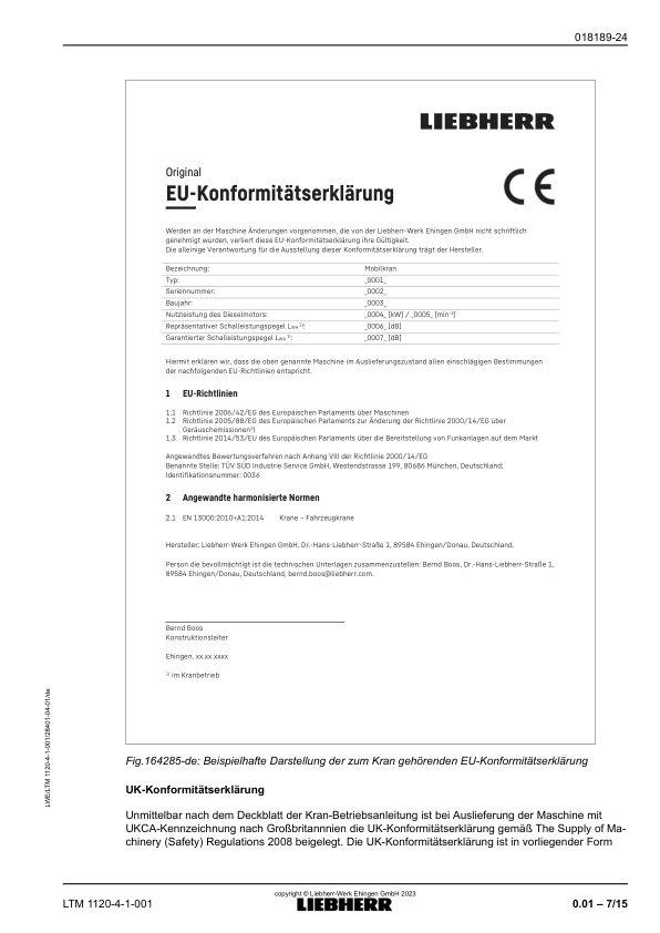 Liebherr LTM 1120 4.1 Crane Operators Manual DE - Image 9