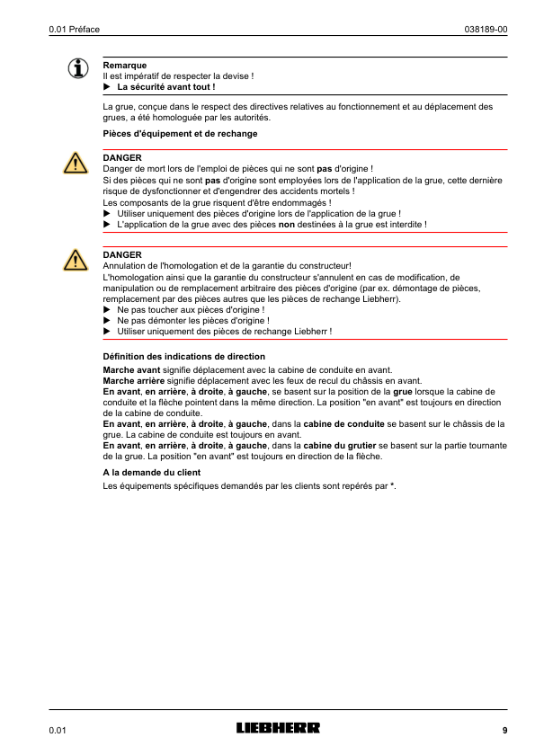 Liebherr LTM 1130 5.1 Crane Operators Manual FR - Image 9