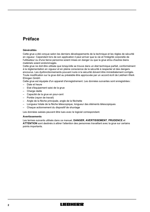 Liebherr LTM 1130 5.1 Crane Operators Manual FR - Image 3