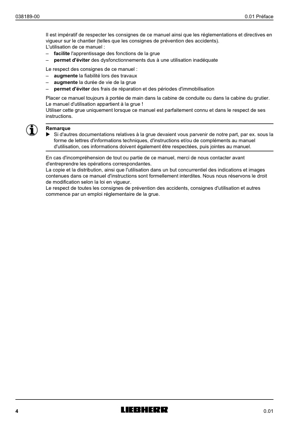Liebherr LTM 1130 5.1 Crane Operators Manual FR - Image 5
