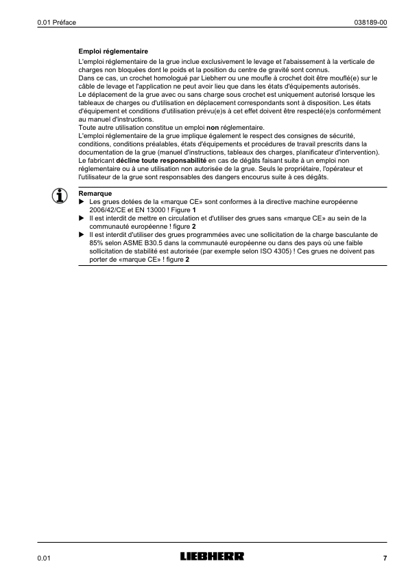 Liebherr LTM 1130 5.1 Crane Operators Manual FR - Image 7