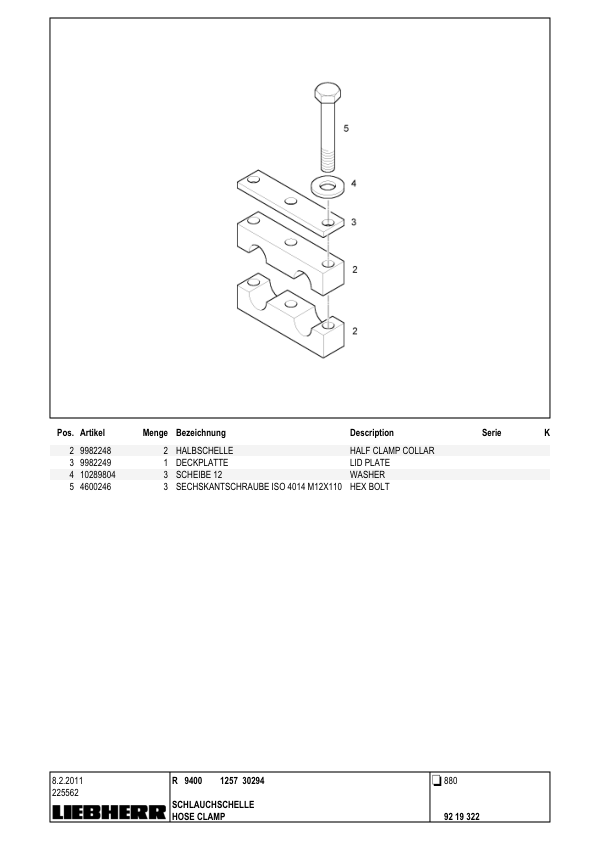 Liebherr R9400 1257 Excavator Parts Catalog SN 30294 - Image 15