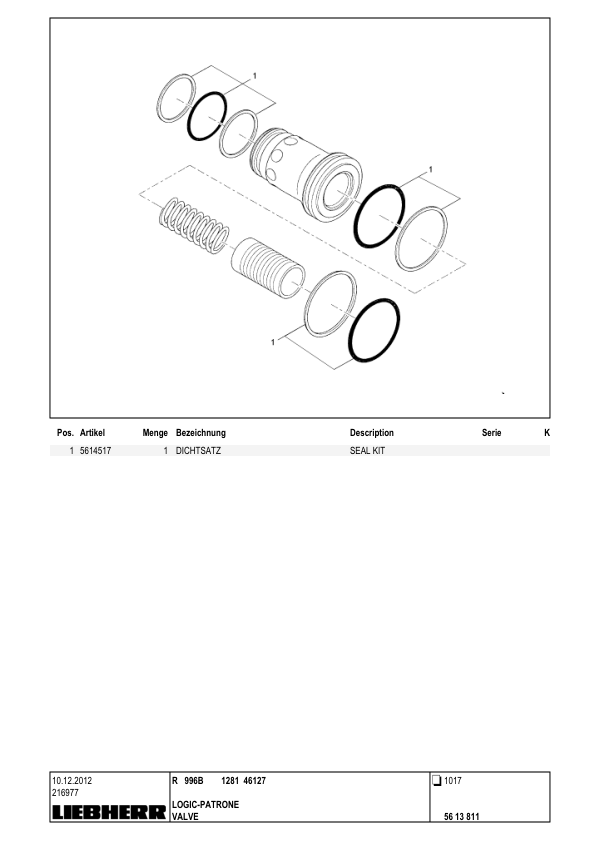Liebherr R996B 1281 Excavator Parts Catalog SN 46127 - Image 7