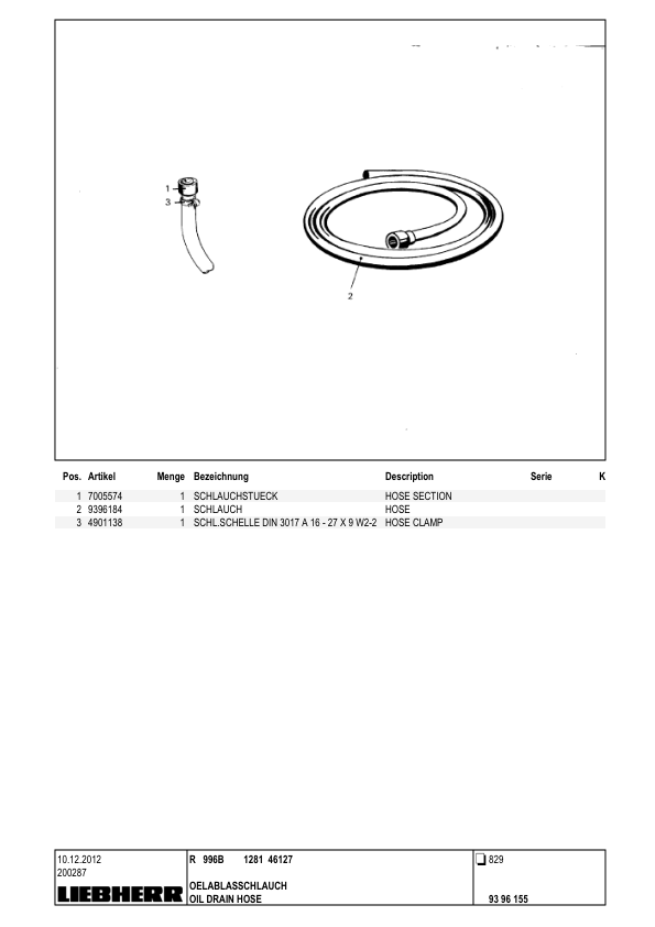 Liebherr R996B 1281 Excavator Parts Catalog SN 46127 - Image 13