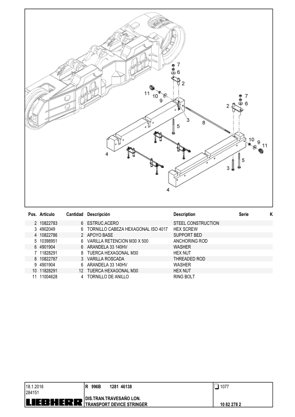 Liebherr R996B 1281 Excavator Parts Catalog SN 46138 - Image 7
