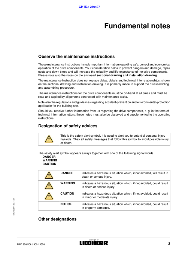 Liebherr RAD 350 406 Wheel Drive Service Manual - Image 5