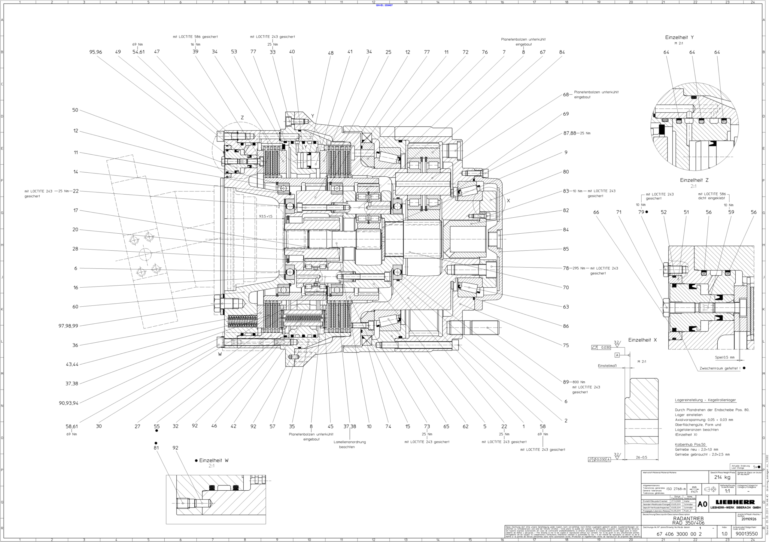 Liebherr RAD 350 406 Wheel Drive Service Manual - Image 9