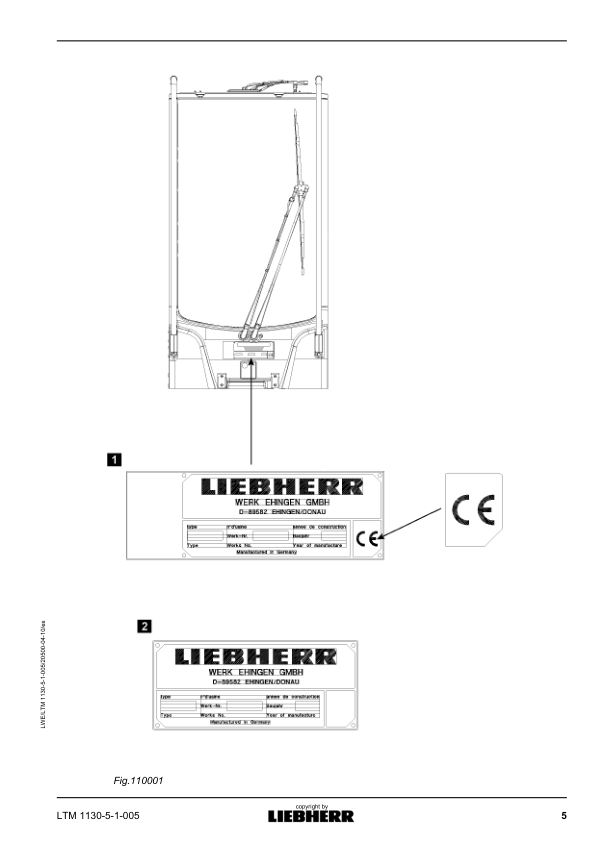 Liebherr TM 1130 5.1 Crane Operators Manual ES - Image 6