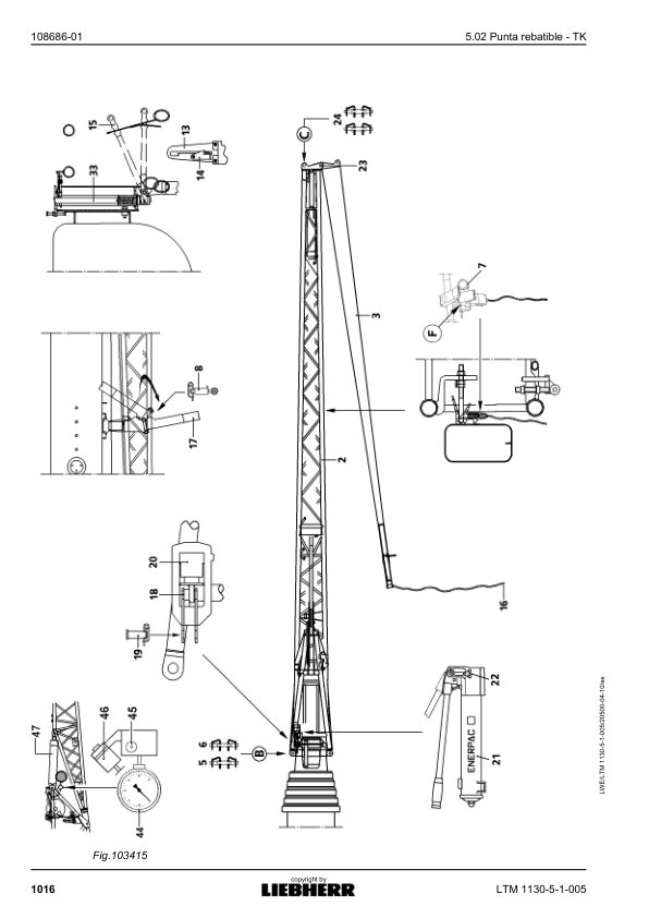 Liebherr TM 1130 5.1 Crane Operators Manual ES - Image 10