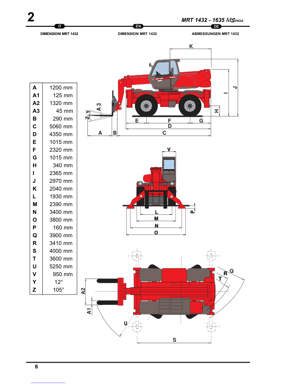 Manitou MRT 1432 M Series E-2 Telehandler Operators and Service Manual SN 411048 and Below - Image 13