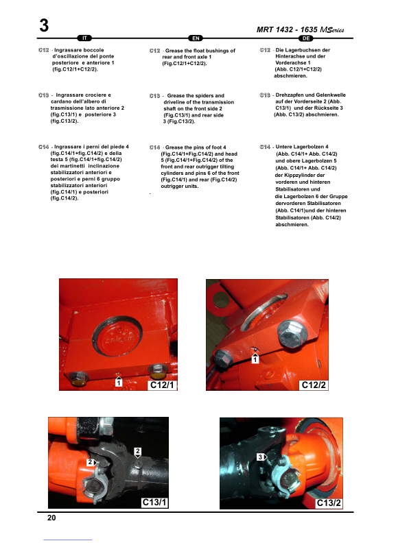 Manitou MRT 1432 M Series E-2 Telehandler Operators and Service Manual SN 411048 and Below - Image 4