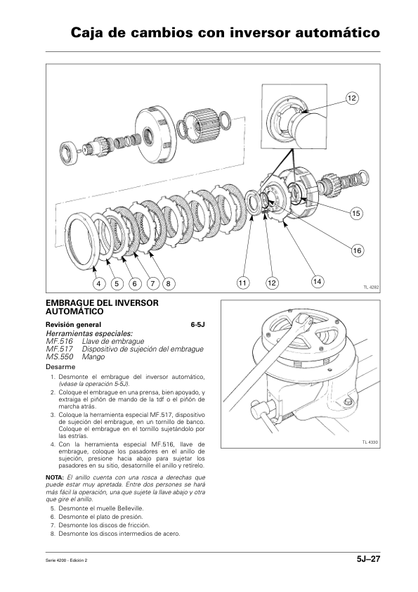 Massey Ferguson 4200 Series Tractor Service Manual ES - Image 13