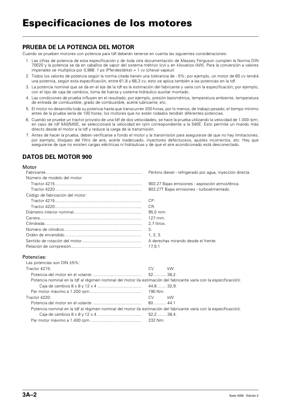 Massey Ferguson 4200 Series Tractor Service Manual ES - Image 19